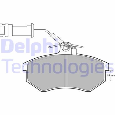 LP444 DELPHI Комплект тормозных колодок, дисковый тормоз