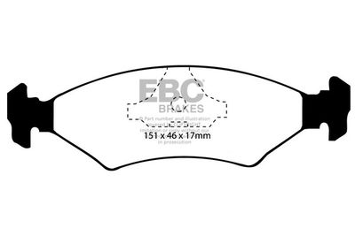 DP3415C EBC Brakes Комплект тормозных колодок, дисковый тормоз