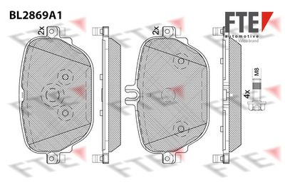BL2869A1 FTE Комплект тормозных колодок, дисковый тормоз