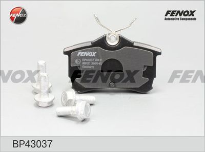 BP43037 FENOX Комплект тормозных колодок, дисковый тормоз
