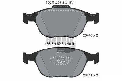 BPD1591 BENDIX Braking Комплект тормозных колодок, дисковый тормоз