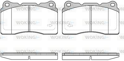 P766340 WOKING Комплект тормозных колодок, дисковый тормоз