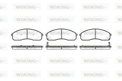 P921312 WOKING Комплект тормозных колодок, дисковый тормоз