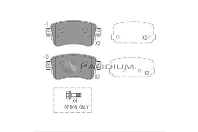 P11559 ASHUKI by Palidium Комплект тормозных колодок, дисковый тормоз