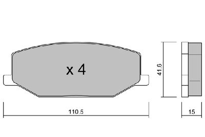 BPSZ1007 AISIN Комплект тормозных колодок, дисковый тормоз