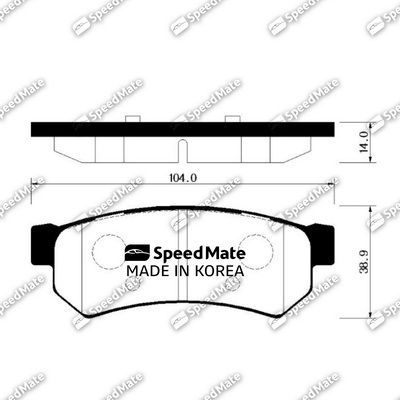 SMBPG020 SpeedMate Комплект тормозных колодок, дисковый тормоз