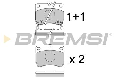 BP2429 BREMSI Комплект тормозных колодок, дисковый тормоз