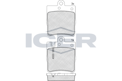 181312396 ICER Комплект тормозных колодок, дисковый тормоз