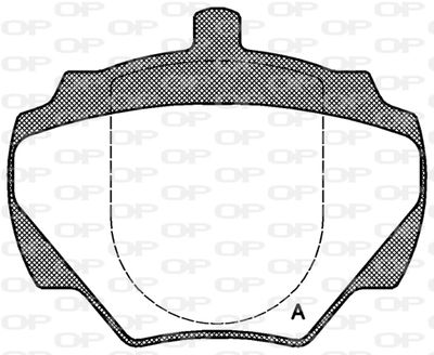 BPA022200 OPEN PARTS Комплект тормозных колодок, дисковый тормоз