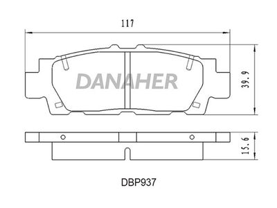 DBP937 DANAHER Комплект тормозных колодок, дисковый тормоз