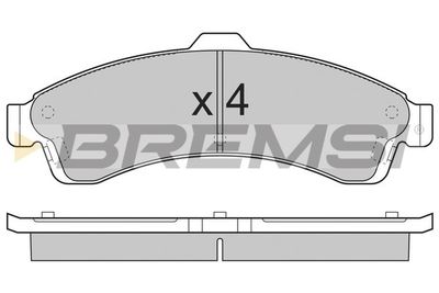 BP3308 BREMSI Комплект тормозных колодок, дисковый тормоз