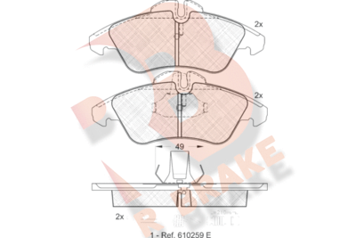 RB1104 R BRAKE Комплект тормозных колодок, дисковый тормоз