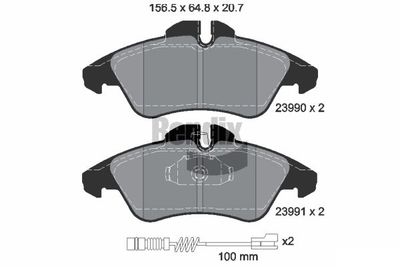 BPD1170 BENDIX Braking Комплект тормозных колодок, дисковый тормоз