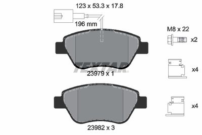 2397903 TEXTAR Комплект тормозных колодок, дисковый тормоз