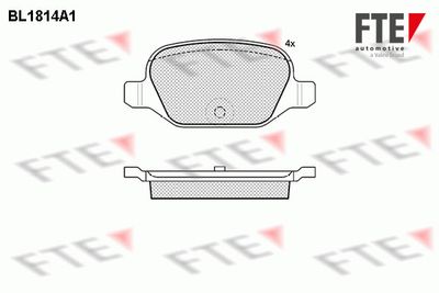 9010391 FTE Комплект тормозных колодок, дисковый тормоз