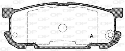 BPA085302 OPEN PARTS Комплект тормозных колодок, дисковый тормоз