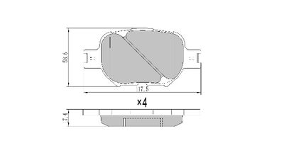 FBP1544 FREMAX Комплект тормозных колодок, дисковый тормоз