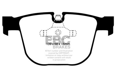 DP1451 EBC Brakes Комплект тормозных колодок, дисковый тормоз