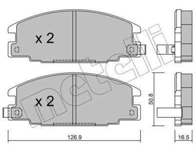 2202440 METELLI Комплект тормозных колодок, дисковый тормоз