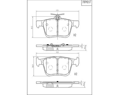 FBP4247 FI.BA Комплект тормозных колодок, дисковый тормоз