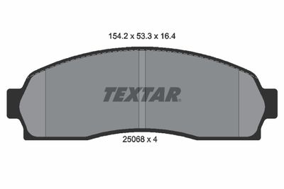 2506801 TEXTAR Комплект тормозных колодок, дисковый тормоз