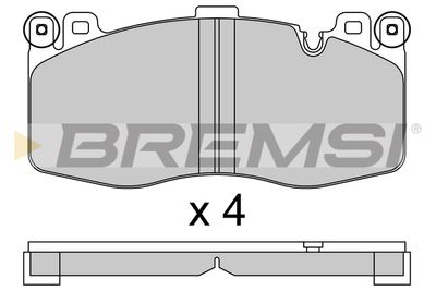 BP3801 BREMSI Комплект тормозных колодок, дисковый тормоз