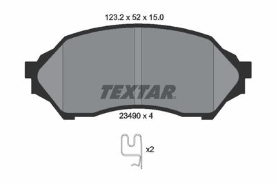 2349002 TEXTAR Комплект тормозных колодок, дисковый тормоз
