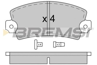 BP2018 BREMSI Комплект тормозных колодок, дисковый тормоз