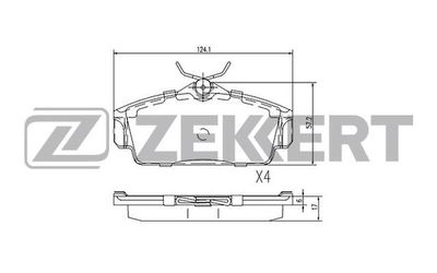BS2313 ZEKKERT Комплект тормозных колодок, дисковый тормоз
