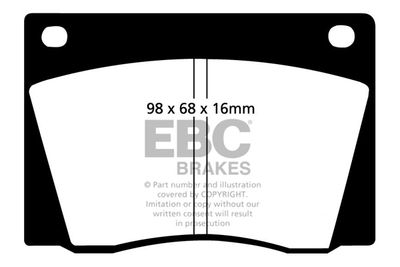 DP108 EBC Brakes Комплект тормозных колодок, дисковый тормоз