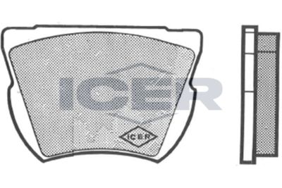 180031 ICER Комплект тормозных колодок, дисковый тормоз