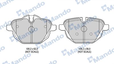 MBF015266 MANDO Комплект тормозных колодок, дисковый тормоз