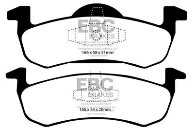 DP1804 EBC Brakes Комплект тормозных колодок, дисковый тормоз
