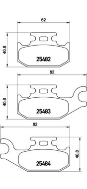 P68056 BREMBO Комплект тормозных колодок, дисковый тормоз