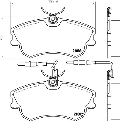 PCP1486 DON Комплект тормозных колодок, дисковый тормоз