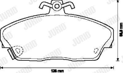 571976D JURID Комплект тормозных колодок, дисковый тормоз