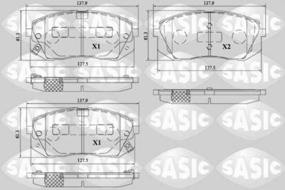 6216214 SASIC Комплект тормозных колодок, дисковый тормоз