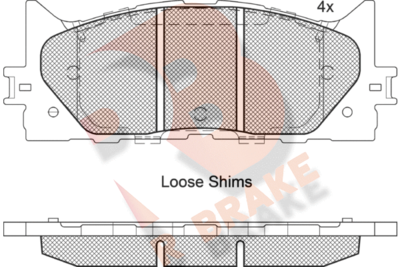 RB1764 R BRAKE Комплект тормозных колодок, дисковый тормоз