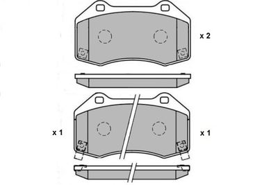121718 E.T.F. Комплект тормозных колодок, дисковый тормоз