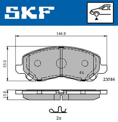 VKBP80169A SKF Комплект тормозных колодок, дисковый тормоз