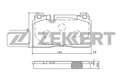 BS2456 ZEKKERT Комплект тормозных колодок, дисковый тормоз