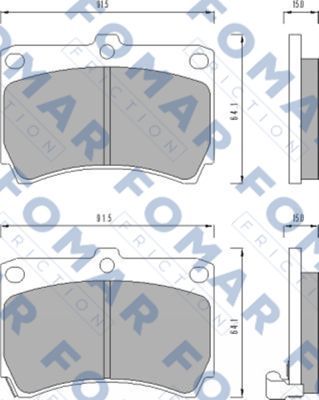 FO477481 FOMAR Friction Комплект тормозных колодок, дисковый тормоз