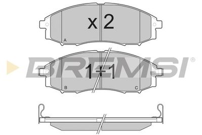 BP3230 BREMSI Комплект тормозных колодок, дисковый тормоз