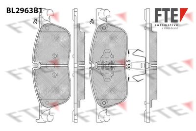 BL2963B1 FTE Комплект тормозных колодок, дисковый тормоз