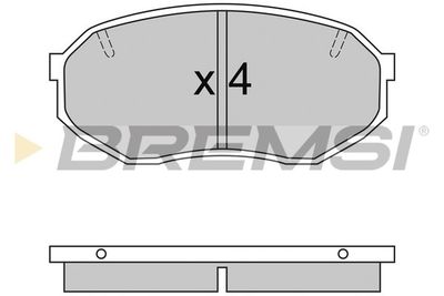 BP2421 BREMSI Комплект тормозных колодок, дисковый тормоз