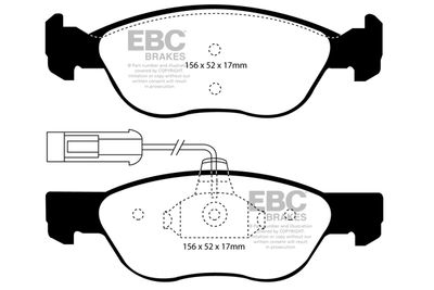 DP1060 EBC Brakes Комплект тормозных колодок, дисковый тормоз