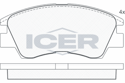140791 ICER Комплект тормозных колодок, дисковый тормоз