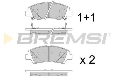 BP3893 BREMSI Комплект тормозных колодок, дисковый тормоз