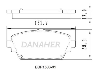 DBP150301 DANAHER Комплект тормозных колодок, дисковый тормоз
