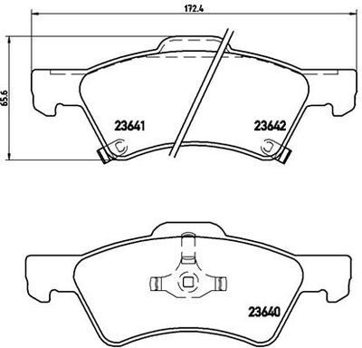 P11015 BREMBO Комплект тормозных колодок, дисковый тормоз